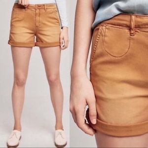 Chino by Anthropologie Khaki Relaxed Shorts 27
